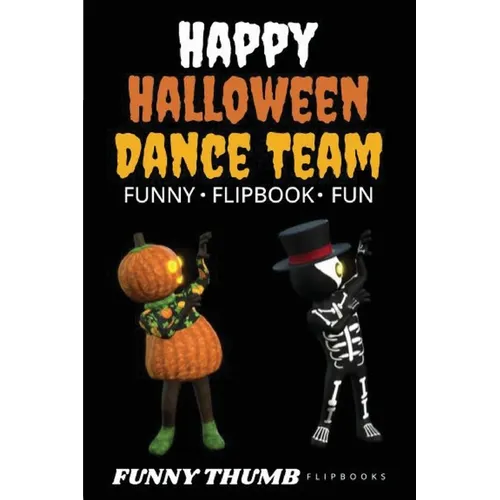 Happy Halloween Dance Team Funny Flipbook: Jack-o-lantern and Skeleton Dancing Animation Flipbook