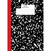 Marble Notebook A5: Black and Red Spine Marble Wide Rule Journal