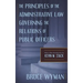 The Principles of the Administrative Law Governing the Relations of Public Officers