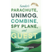 Sander's Parachute, Unimog, Combine, Spy Plane, and Guest