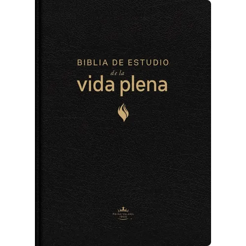 Rvr60, Biblia de Estudio de la Vida Plena, Edición Clásica, Piel Fabricada, Negro, Palabras de Jesús En Rojo, Comfort Print