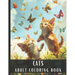 Adult Coloring Book Cats: Large Print Coloring Book for Adults & Cat Lovers with Different Scenes of Fluffy Cats, Kittens, Perfect for Relaxation and