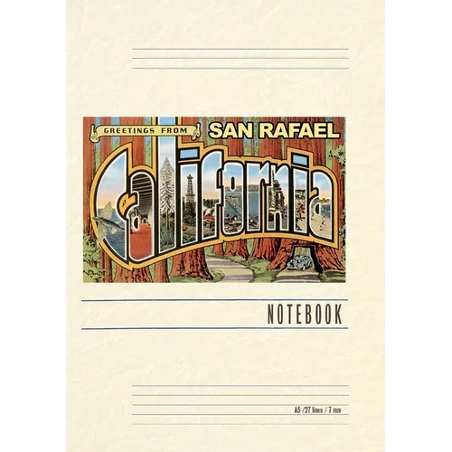 Vintage Lined Notebook Greetings from San Rafael, California
