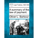 A summary of the law of payment.