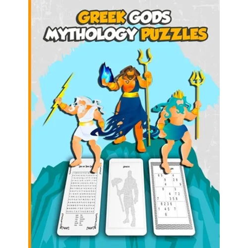 Greek Gods MythologY Puzzles: Large Print Word Search and Intricate Mazes Activity with Easy to Medium and Extreme Sudoku for Adult Anxiety - Ancien
