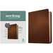 NLT Wide Margin Bible, Filament Enabled (Genuine Leather, Brown, Red Letter)