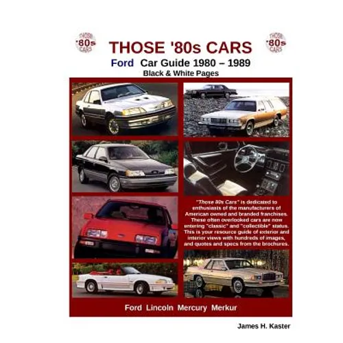 Those 80s Cars - Ford (Black & White)