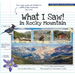 What I Saw in Rocky Mountain: A Kids Guide to the National Park