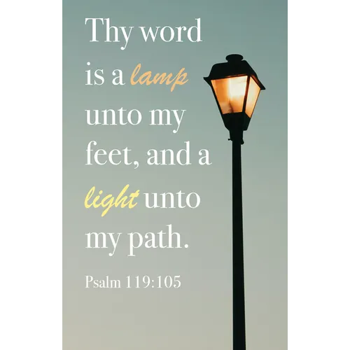 General Worship Bulletin: Light (Package of 100): Psalm 119:105 (Kjv)