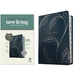 NLT Personal Size Giant Print Bible, Filament Enabled (Leatherlike, Navy Vines, Indexed, Red Letter)