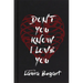 Don't You Know I Love You