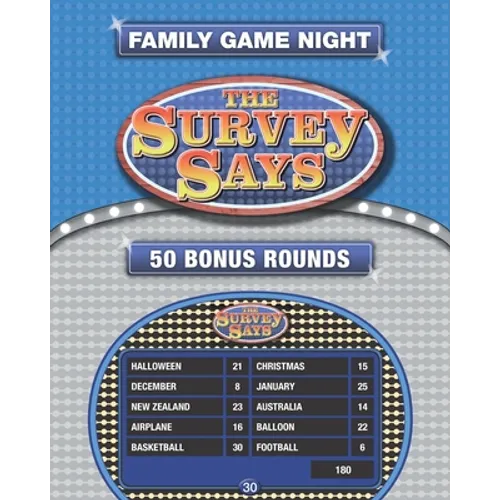 The Survey Says: 50 Fast Money Bonus Rounds in the Style of Family Feud (250 Survey Questions)