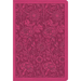 ESV Large Print Compact Bible, Red Letter (Trutone, Berry, Floral Design)