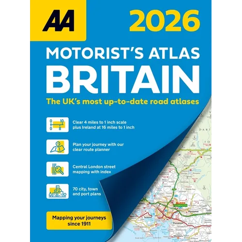 AA Motorists Atlas Britain 2026 Spiral