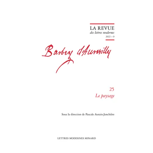 La Revue Des Lettres Modernes: Le Paysage