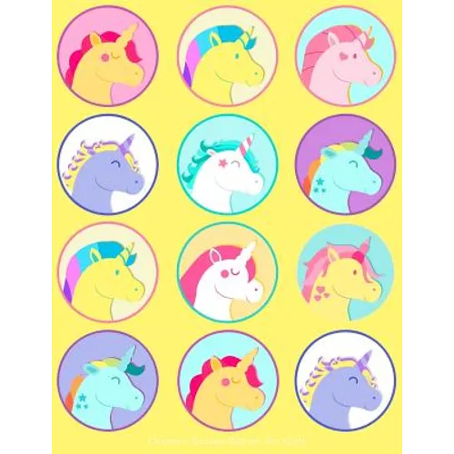 Unicorn Sticker Album For Girls: 100 Plus Pages For PERMANENT Sticker Collection, Activity Book For Girls, Yellow - 8.5 by 11