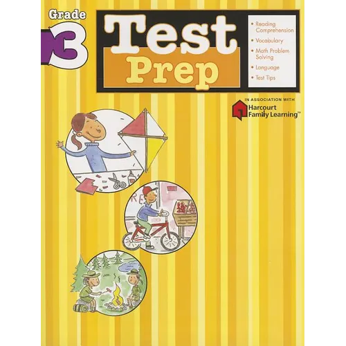 Test Prep: Grade 3 (Flash Kids Harcourt Family Learning)