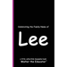 Celebrating the Family Name of Lee