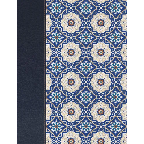 Rvr 1960 Biblia de Apuntes Edición Letra Grande, Piel Fabricada Y Mosaico Crema Y Azul