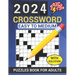 2024 Crossword Puzzles Book For Adults With Solution: Easy to Medium Crosswords Book for Seniors and Teens - Large Print, Anti eye strain Entertaining