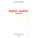 Maurice Blanchot Romancier