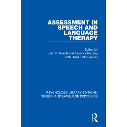Assessment in Speech and Language Therapy