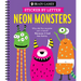 Brain Games - Sticker by Letter: Neon Monsters (20 Images to Sticker + Jokes!)