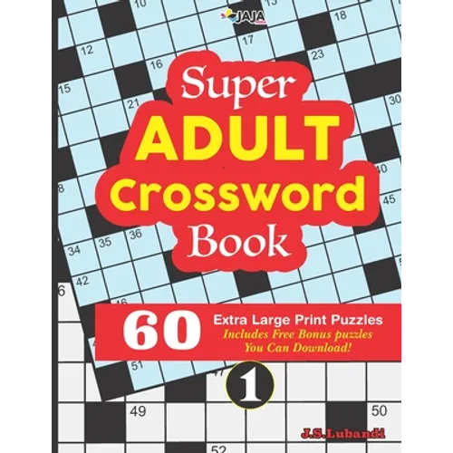 Super ADULT Crossword Book 60 Extra Large Print Easy Puzzles.