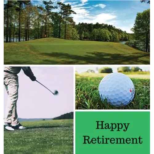 Golf Retirement Guest Book (Hardcover): Retirement book, retirement gift, Guestbook for retirement, retirement book to sign, message book, memory book