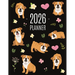 Bulldog Planner 2026: Beautiful Dog Organizer: January-December (12 Months) Cute Agenda With Puppy, Butterflies & Flowers