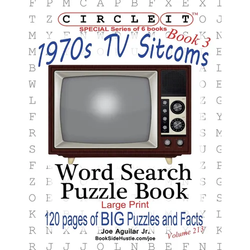 Circle It, 1970s Sitcoms Facts, Book 3, Word Search, Puzzle Book