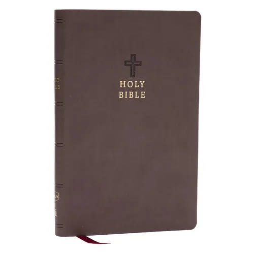 NKJV Holy Bible, Value Ultra Thinline, Charcoal Leathersoft, Red Letter, Comfort Print