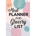 Meal Planner and Grocery List: Grocery List Notebook, Meal Planner Notebook, Budget Weekly Planner, Daily Planner Book, Meal Planner
