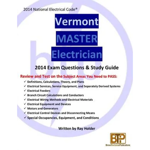 Vermont 2014 Master Electrician Study Guide