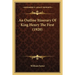 An Outline Itinerary Of King Henry The First (1920)