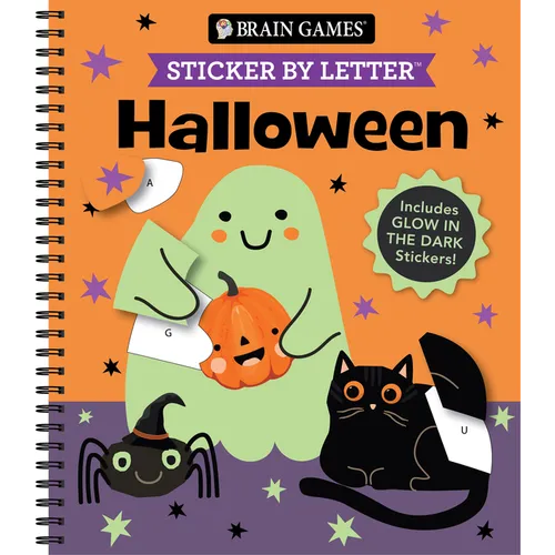 Brain Games - Sticker by Letter: Halloween: Includes Glow in the Dark Stickers!