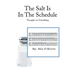 The Salt Is in the Schedule: Thoughts on Scheduling