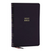 Nkjv, Single-Column Reference Bible, Verse-By-Verse, Black Bonded Leather, Red Letter, Comfort Print