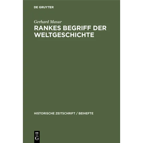 Rankes Begriff Der Weltgeschichte