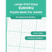 Large Print Easy SUDOKU Puzzle Book For Adults: 50 Large 16x16 Puzzles with Solutions!