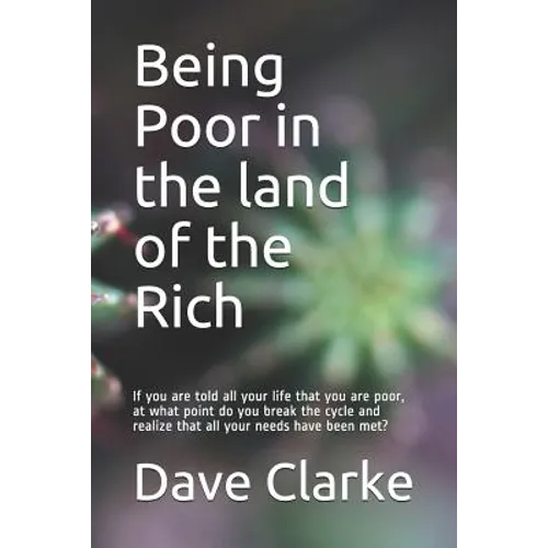 Being Poor in the land of the Rich: If you are told all your life that you are poor, at what point do you break the cycle and realize that all your ne