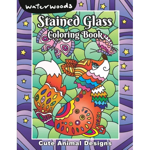 Stained Glass Coloring Book - Cute Animals Designs