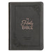 KJV Holy Bible, Compact Large Print Faux Leather Red Letter Edition - Ribbon Marker, King James Version, Gray