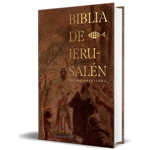Biblia de Jerusalén Latinoamericana. Tapa Dura Marrón. Jesús Llega a Jerusalén / Spanish Jerusalem Bible, Latinamerican Jesus Triumphal Entry