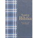 Biblia Rvr 1960 Compacta Símil Piel Cuadros Azul Marino Oscuro (Bible Rvr 1960 Compact Size Leatherlike Navy Blue Checked Pattern (Spanish Edition)