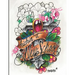 Kickin it New School: An adult coloring book of illustrative tattoo designs