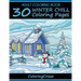 Adult Coloring Book: 30 Winter Chill Coloring Pages
