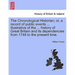 The Chronological Historian; or, a record of public events ... illustrative of the ... history of Great Britain and its dependencies from 1748 to the
