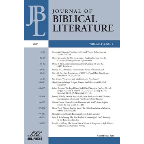 Journal of Biblical Literature 134.1 (2015)