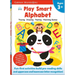 Play Smart Alphabet Age 3+: Preschool Activity Workbook with Stickers for Toddlers Ages 3, 4, 5: Learn Letter Recognition: Alphabet, Letters, Tracing,